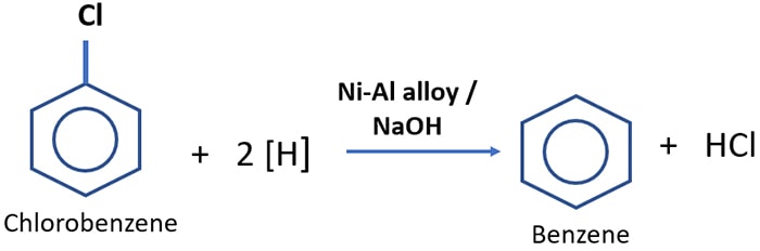 chloribenze to benzene from Ni-Al alloy with NaOH